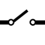 Circuit symbol for switch in off position
